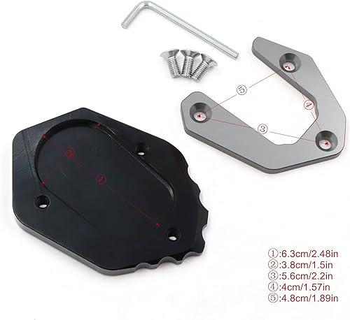 Miniatura 3 de For BMW F 850 GS F850GS F750GS F850 GS 2018-2022 Motorcycle Foot Side Stand Pad Plate Foot Stand Extension Pad CNC Support Plate Enlarger Pad Anti
