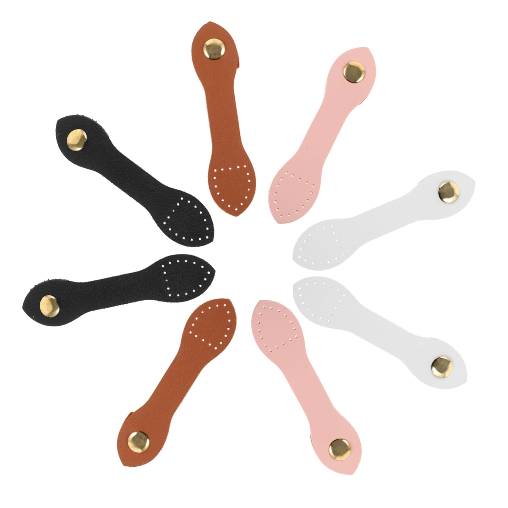Lurrose Hebilla de cuero de bolso hecho a mano Accesorios para bolsos DIY accesorios de bolsos delicadas hebillas artesanales hebillas a presión para bolsas de coser cuero pu