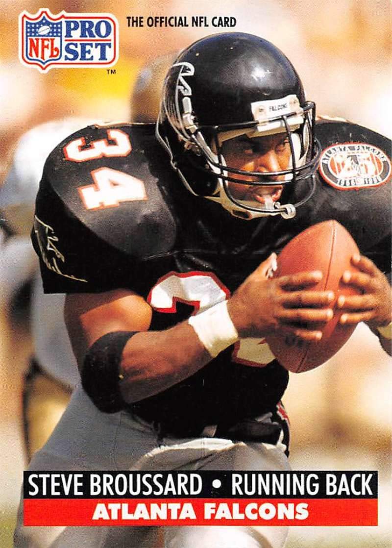 Amazon.com: 1991 Pro Set Football #91 Steve Broussard Atlanta