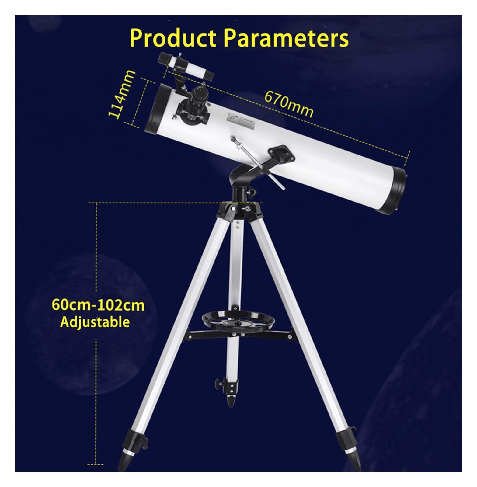 Teleskop Teleskop astronomiczny Profesjonalny Zoom 875 razy HD Głęboka przestrzeń Star View Moon Meteor Prysznic 1,25 cala .Dla dorosłych, dzieci, profesjonalistów, początku
