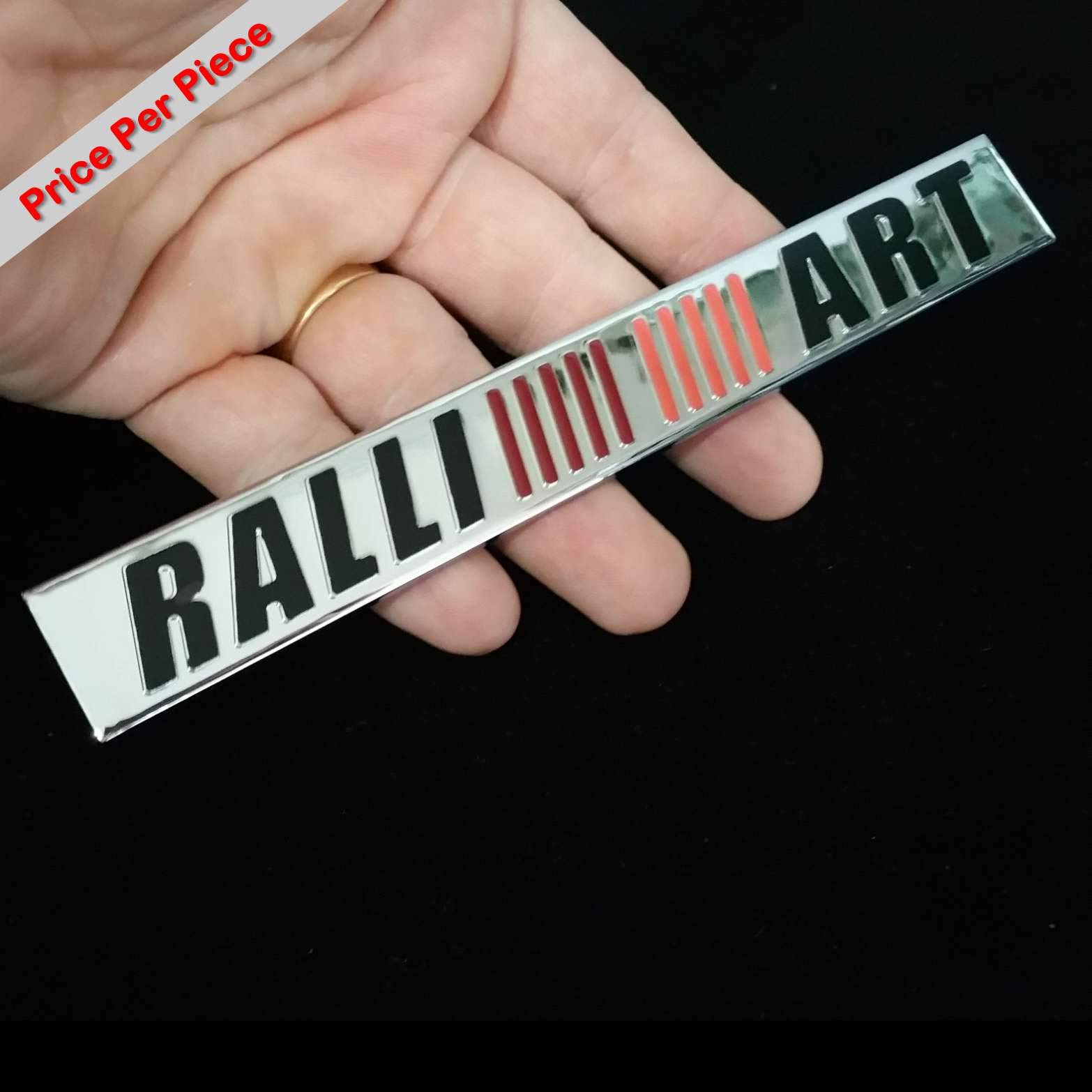 Buy SAISDON Ralliart Chrome Badge Emblem Logo Fender Chromed 3D Car