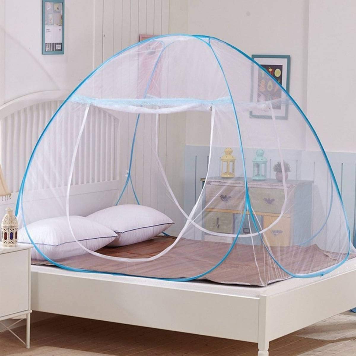 Sasimo Mosquito Net Foldable King Size (Double Bed) with Free