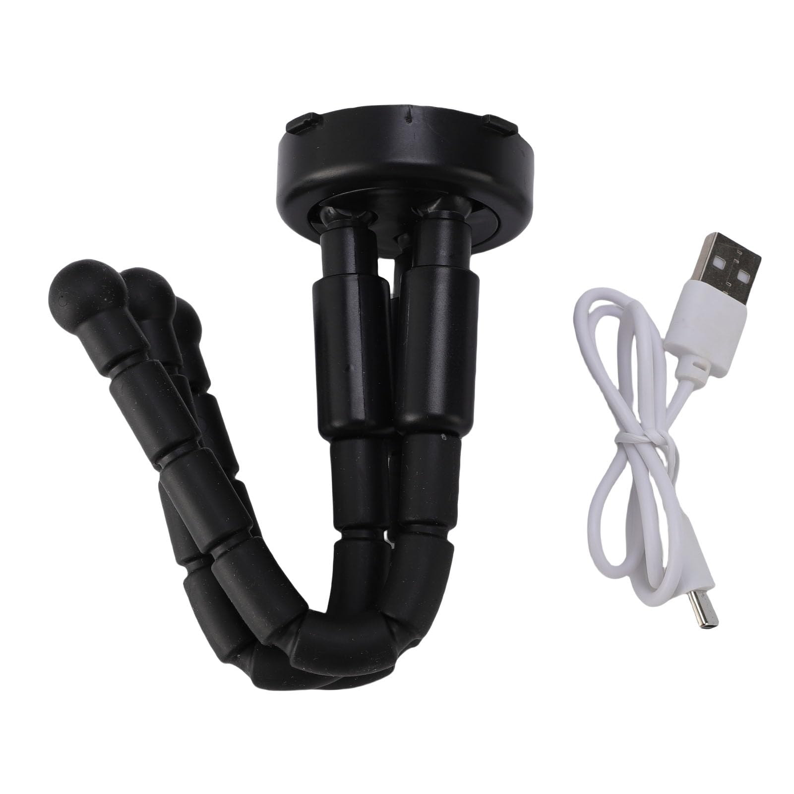 Ventilateur de Refroidissement pour Poussette, Trépied Flexible et Portable, avec Oscillation Automatique et Veilleuse, pour la Maison et le Camping, Matériau ABS