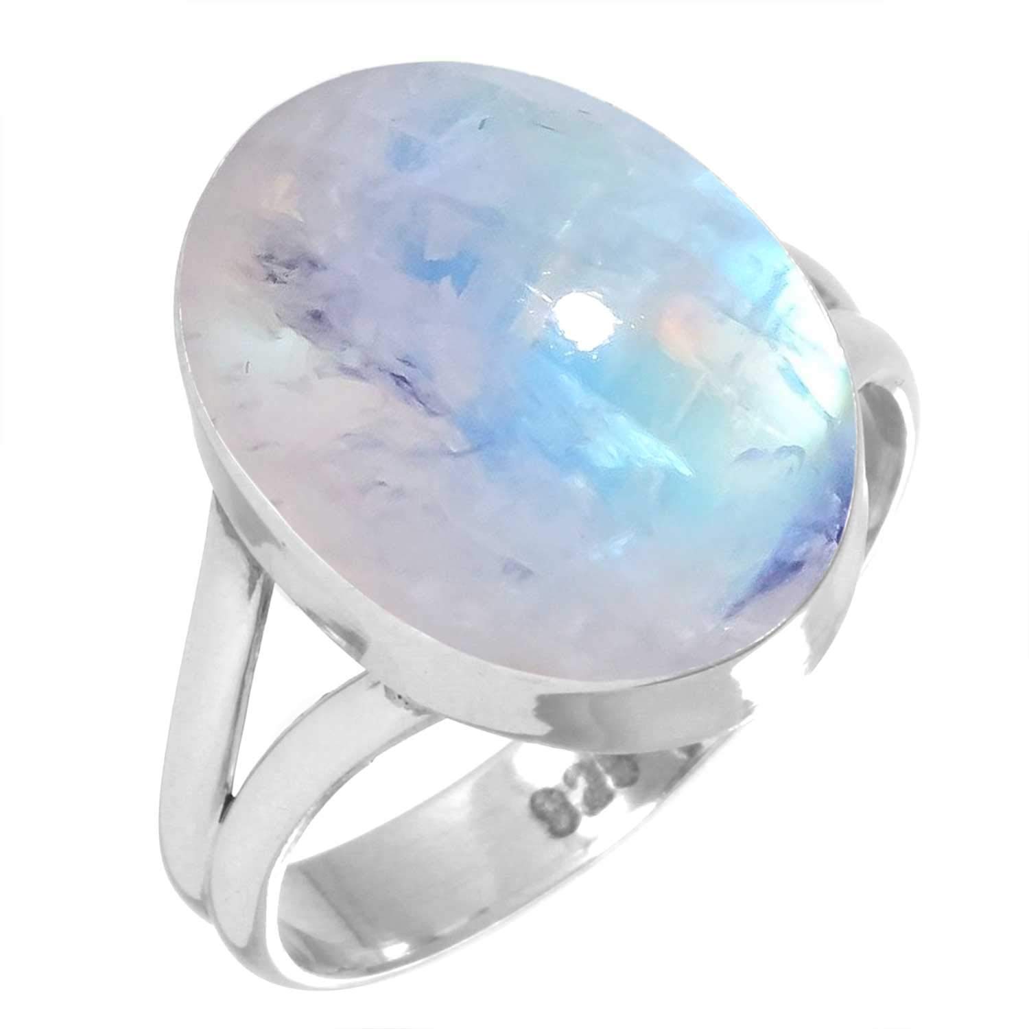 JeweloporiumSolid 925 Sterling Silver Gemstone Handmade Ring for Women (99029_R)