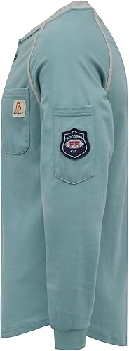 Miniatura 14 de BOCOMAL FR Shirts - Camisa ligera de 5.5 onzas de manga corta y resistente al fuego/ignífuga Gris jaspeado,Gris jaspeado oscuro,marino,Gris,Rojo