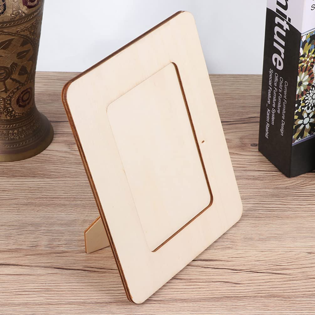 Operitacx Kids Artwork Frame 6 Inches Wooden Picture Frame DIY Craft Kit Kids Art Display for