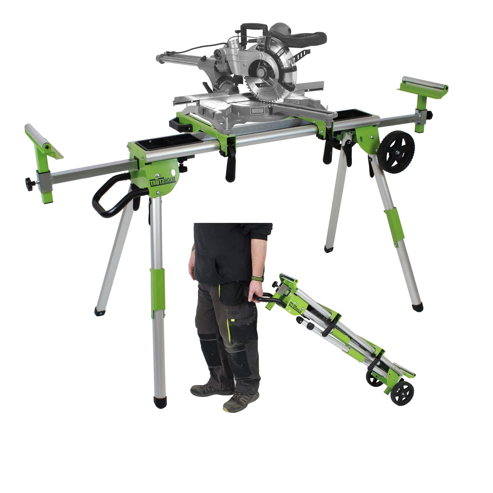 Untergestell für Kappsägen Gehrungssägen Kappzugsägen rollbarer Maschinenständer Höhe 860 mm große Traglast