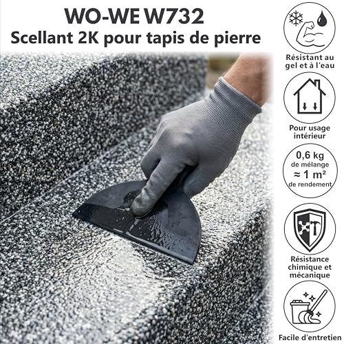 Scellant pour tapis de pierre W732 résine époxy imperméable sol - 4