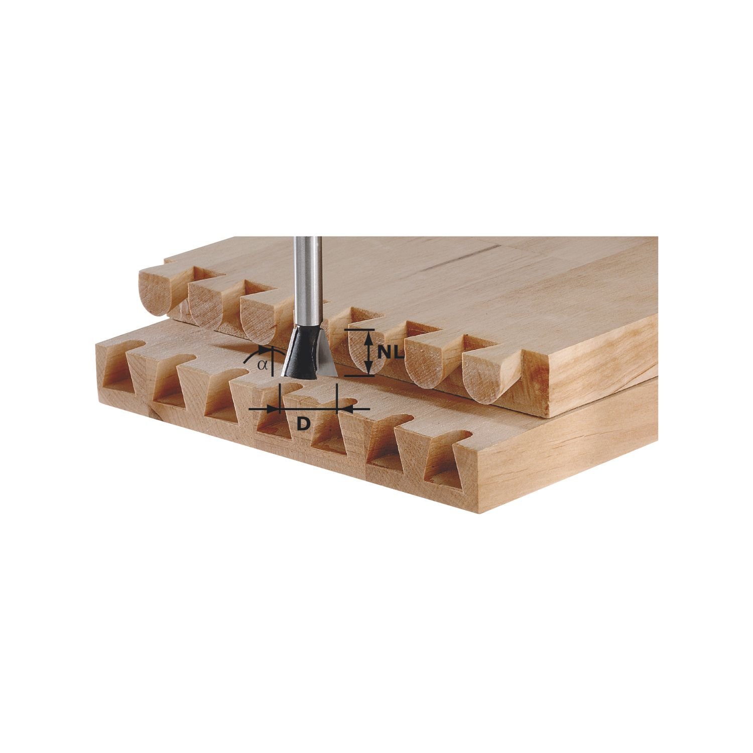 Festool Fresa De Cola De Milano Hw S8 D13,8/13,5/15°