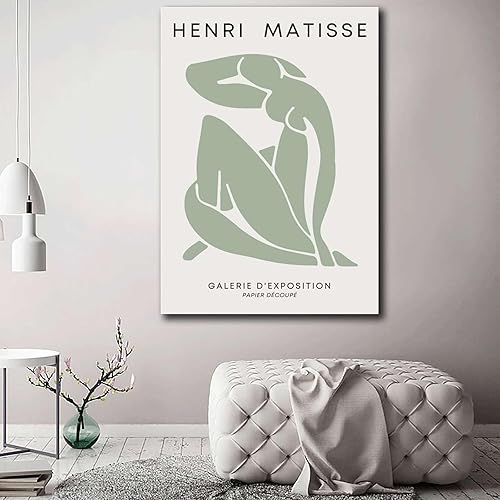 Miniatura 9 de LUCKLYDOUDOU Lienzo decorativo para pared, póster abstracto de árbol de Matisse verde, pintura en lienzo, decoración del hogar, dormitorio y cocina,