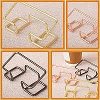 Vista 4 de NUOBESTY 3 unids titular de la tarjeta de visita de hierro escritorio tarjeta de visita soporte organizador titular de la tarjeta de nombre