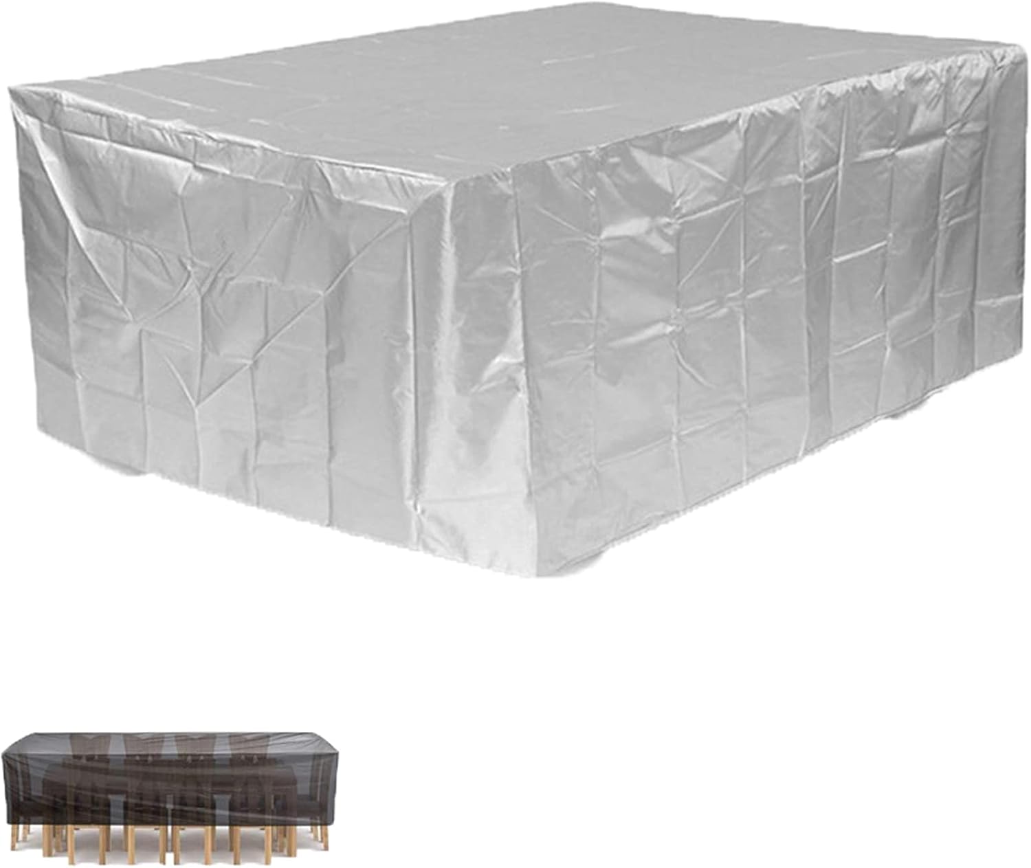 Patio Furniture Cover Waterproof Square 102x53x32in, Outdoor Table Covers Square, Patio Table Cover, Patio Table Cover Square, Dust Protective, Outdoor, for All Weather