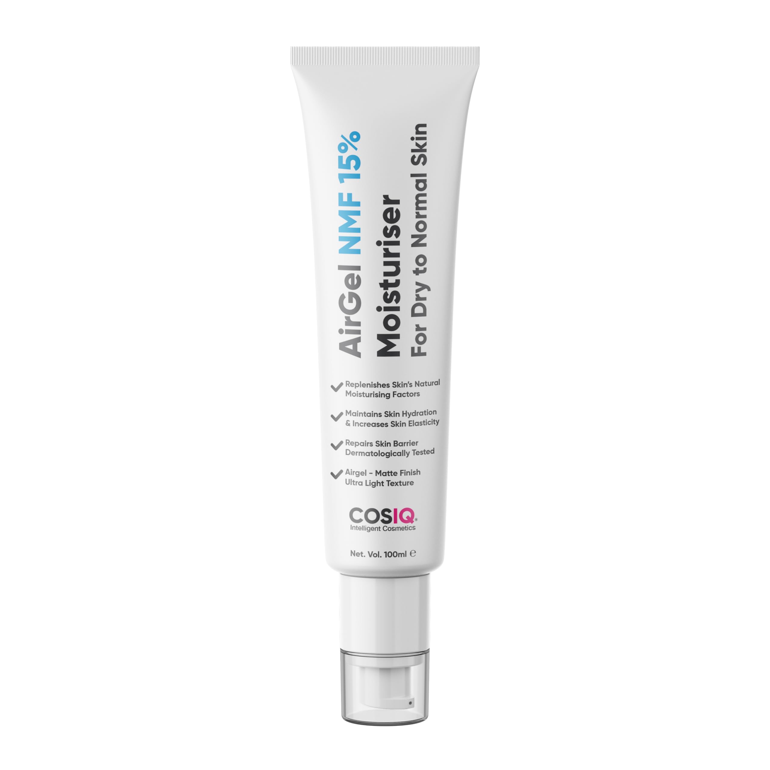 Cos-IQ AirGel NMF 15% Face Moisturizer | Hyaluronic Acid | Fast Absorption | Lightweight & Oil-Free | Suitable for Dry to Normal Skin | Ideal for Men & Women | 100ml