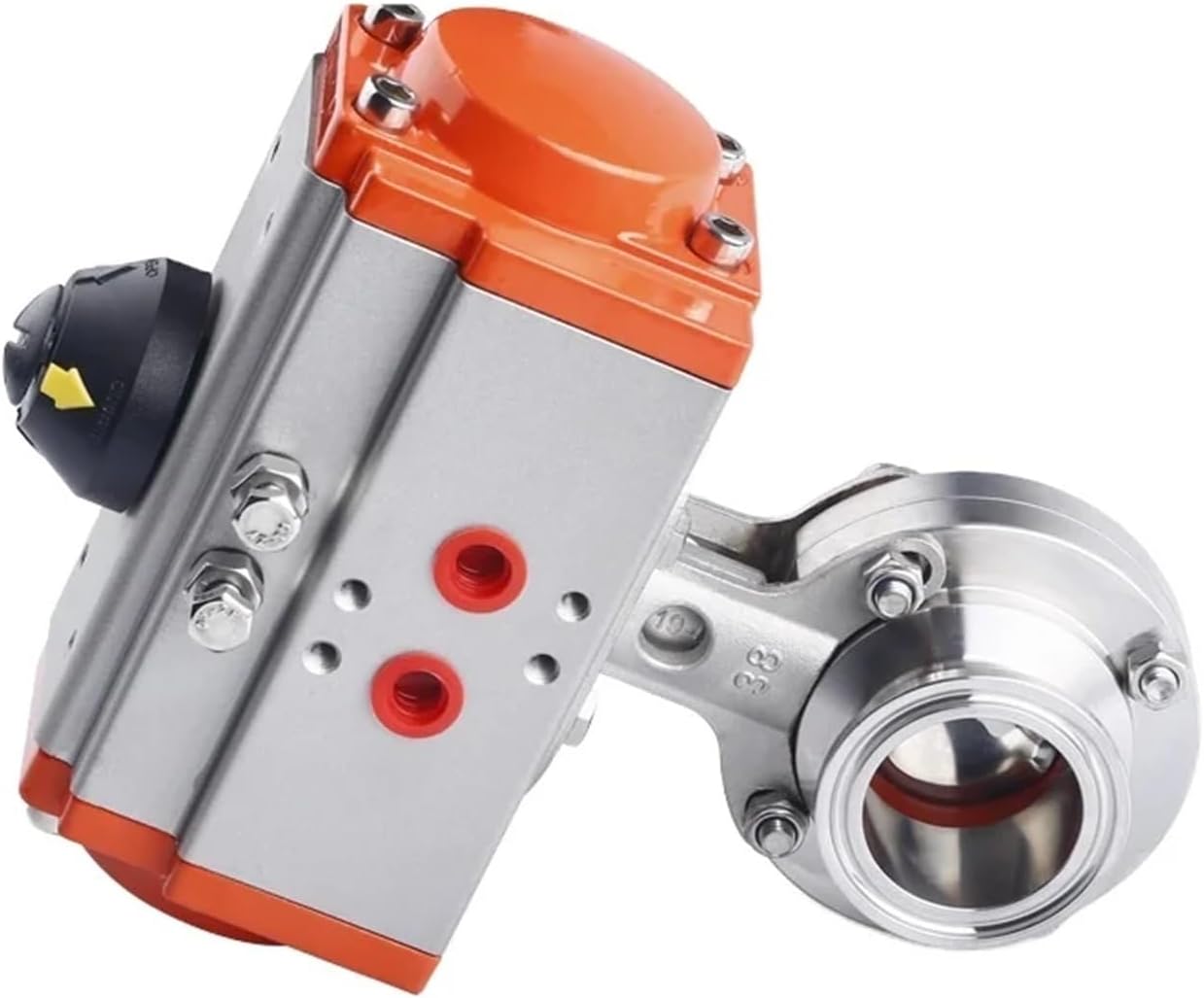Sanitary Stainless Steel butterfly Valve Pneumatic Quick-connect Clamp Type O.D 159mm Quick-loading butterfly Valve