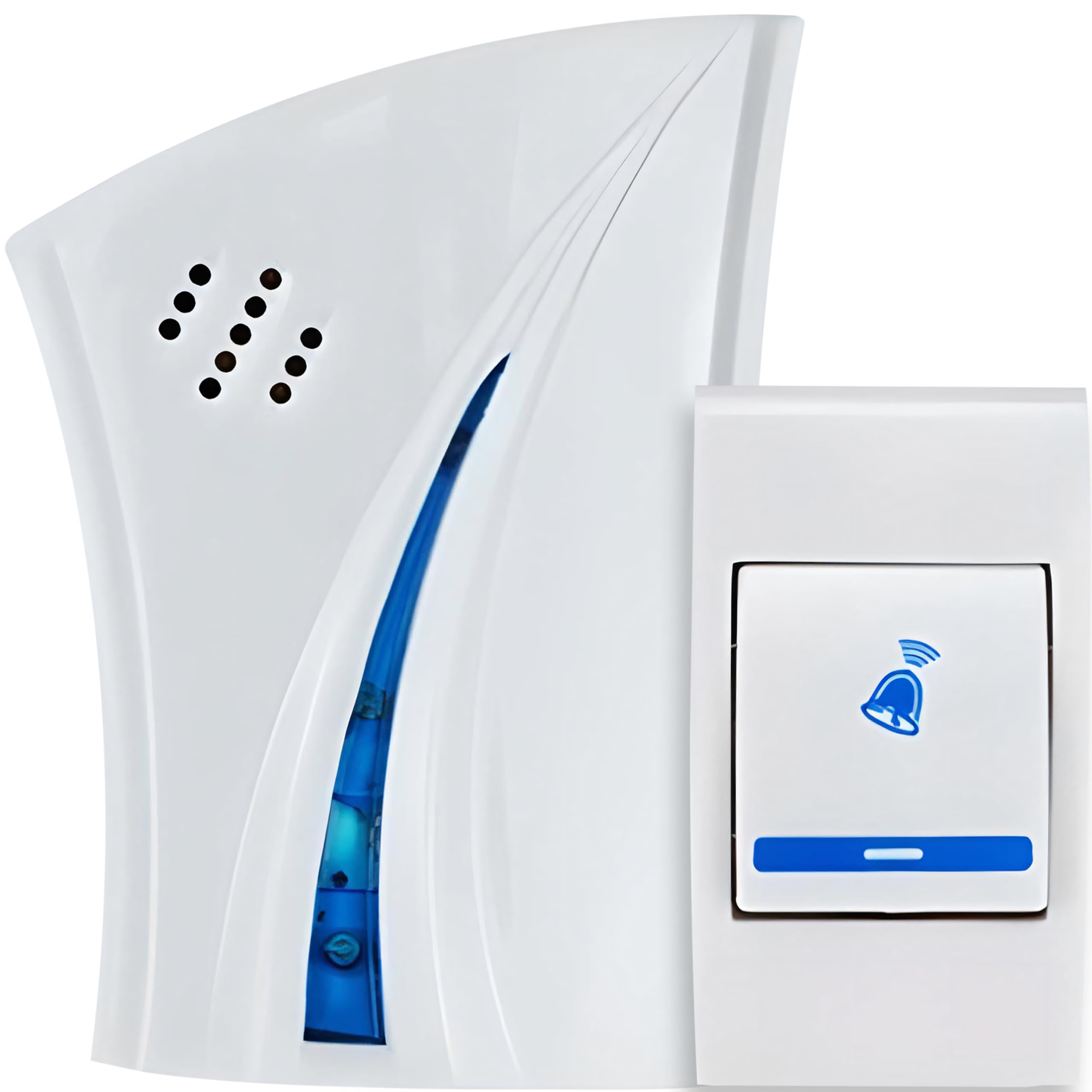 Retoo Timbre inalámbrico con alcance de 180 m y 32 melodías, timbre de puerta con niveles de volumen de 110 dB, timbre con receptor de enchufe, para apartamentos, jardín, juego de tonos de llamada