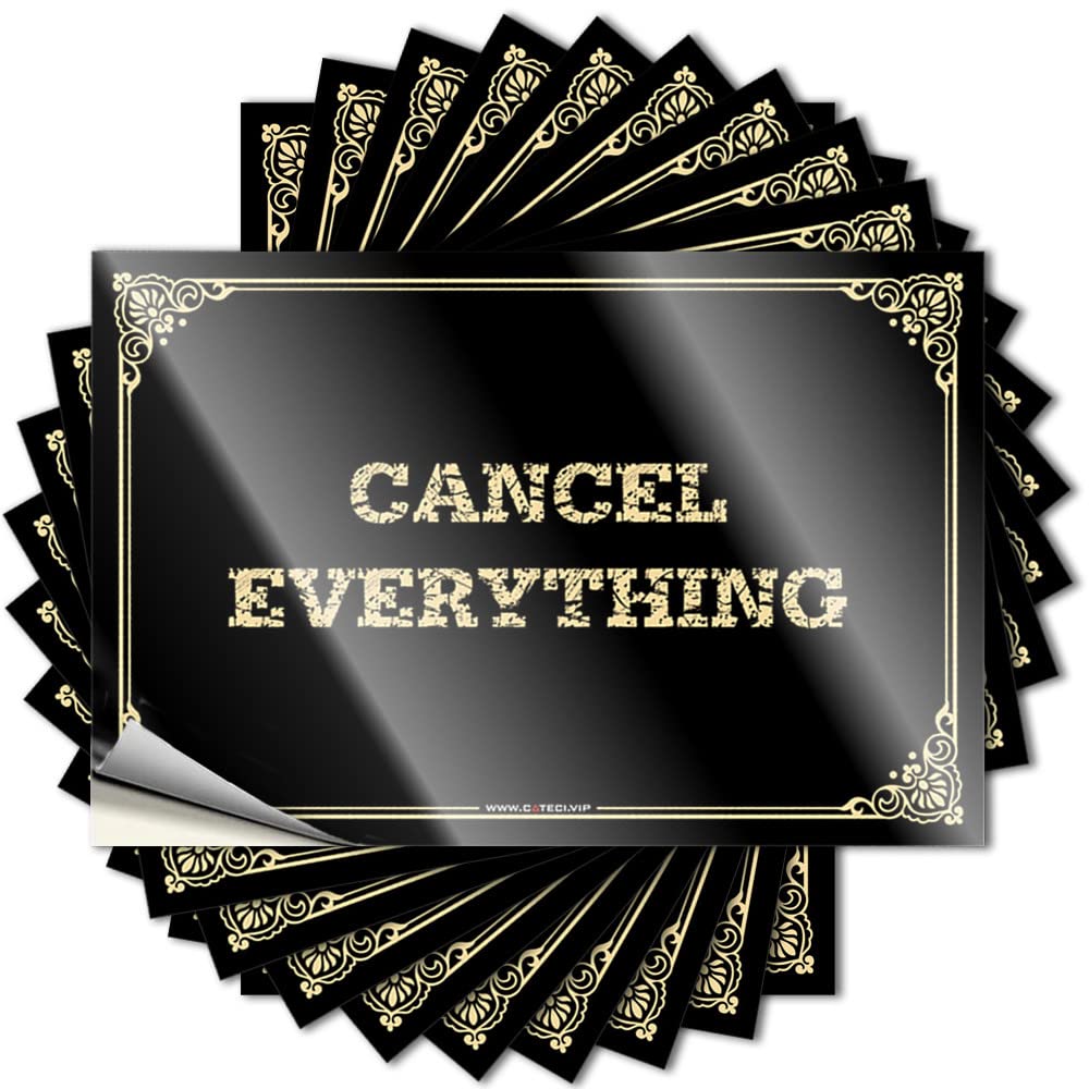 Guys Antimicrobial Sticker - Cancel Everything Window Waterproof Vinyl Sticker(6X9CM)