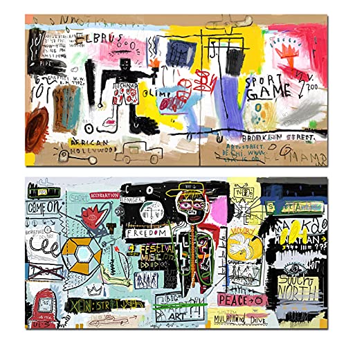 Toile graffiti rue abstrait motif culture street art de 50x100cm pour déco de salon moderne