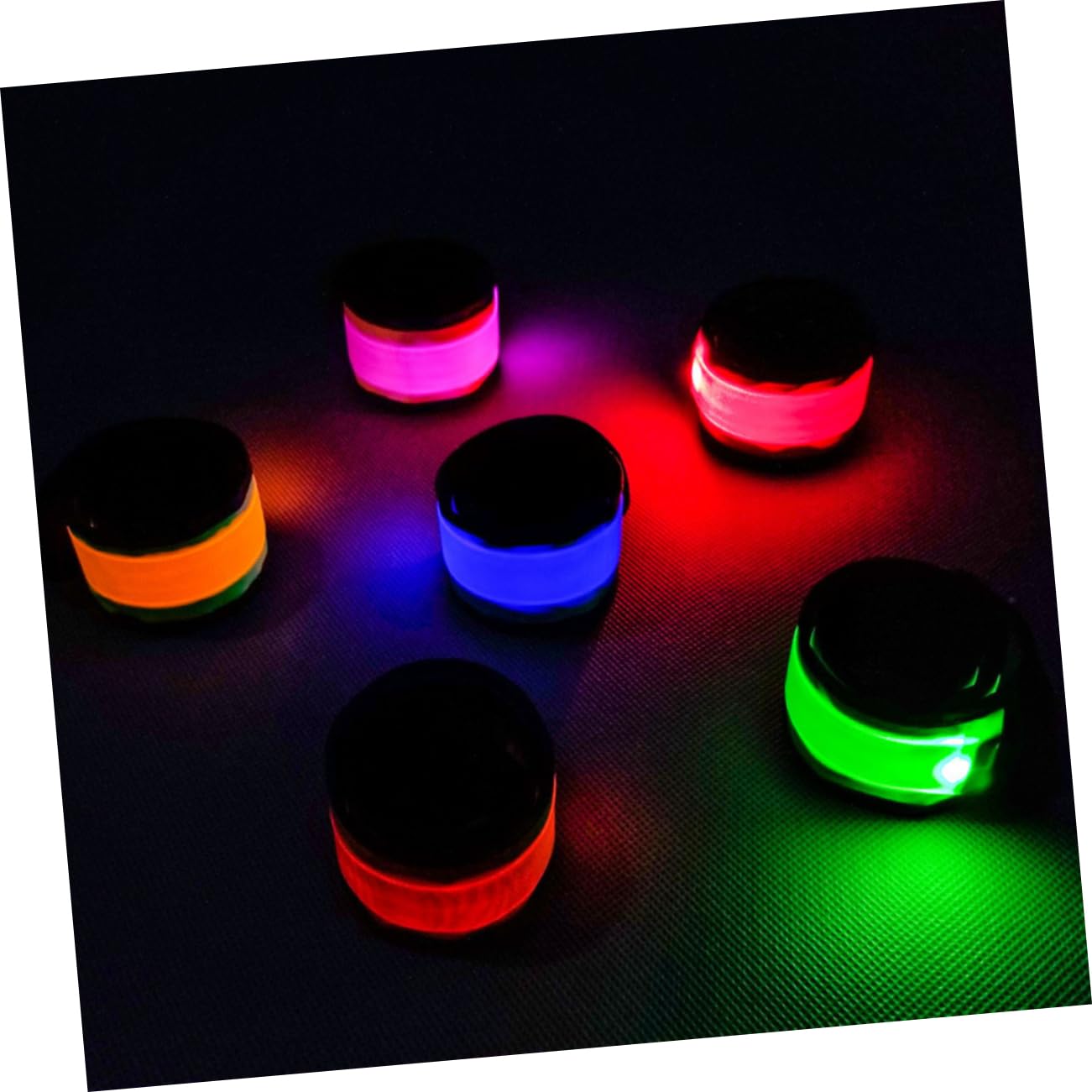 3 Ensembles Bracelet LED Luminous Bracelet pour Course Avertissement Clignotant pour Jogging Randonnée Vert Orange 4 Pièces * 3