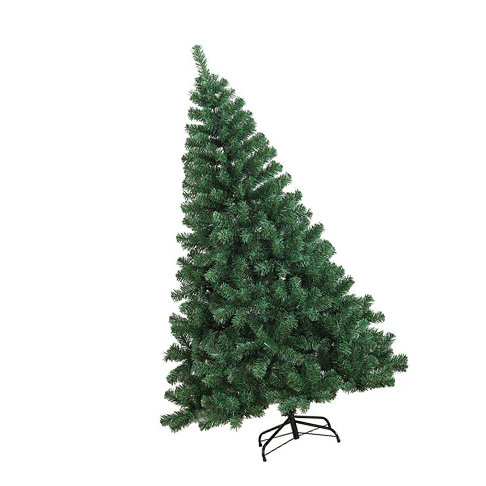 Arbre de Noël artificiel mince en PVC vert pour décoration de maison