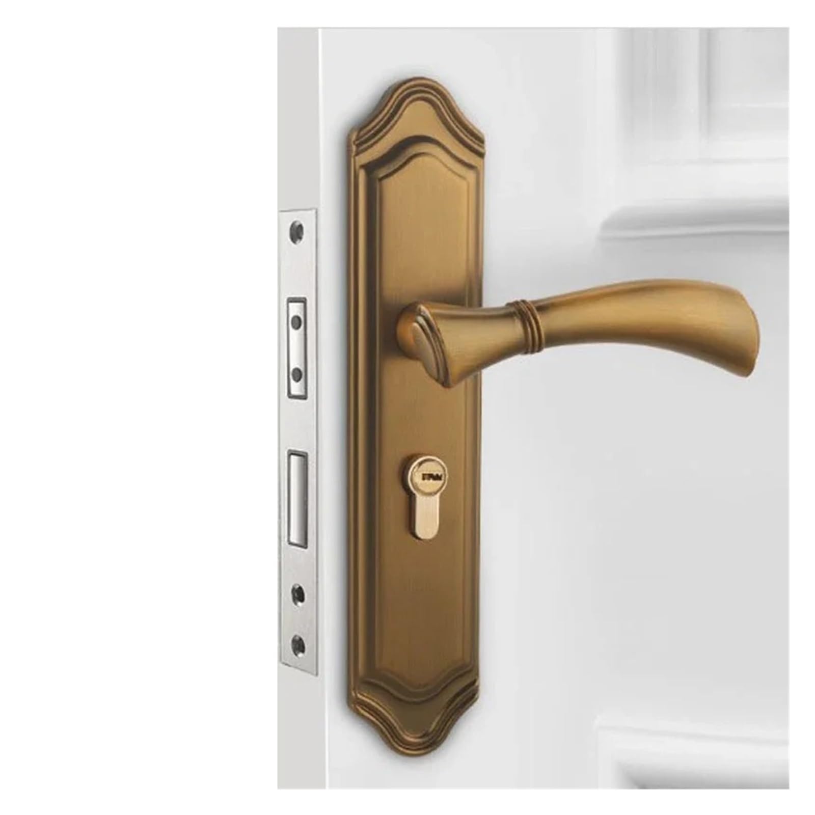 Indoor Door Lock, Manganese Steel Door Lock Set with Aluminum Alloy Handle - Silent and Secure for Solid Wood Doors