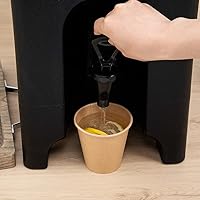 Vista 6 de Restaurantware Cater Tek 5 Gallon Beverage Dispenser 1 Insulated Drink Dispenser - Built-In Handles For Hot and Cold Drinks Black Plastic Beverage