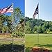 Gientan 16FT Telescopic Flag Pole, 16 Gauge Aluminum Flagpole Kit with Free 3x5 American Flag, Portable for Residential Garden Outdoor RV