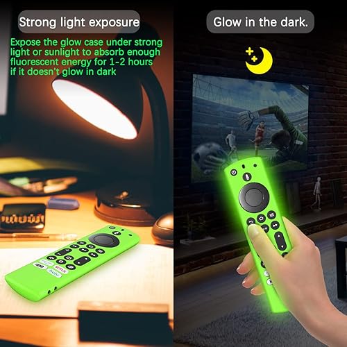 Miniatura 6 de Paquete de 3 NS-RCFNA-21 - Funda de repuesto para control remoto Insignia Toshiba CT-RC1US-21 CT95018 FireTV, cubierta de silicona para control