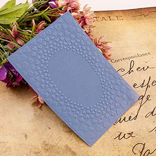 Lots of Love Heart Shape Frame Window Background Plastic Embossing Folder for Scrapbook DIY Album Card Tool Plastic Template Folders - Image 3