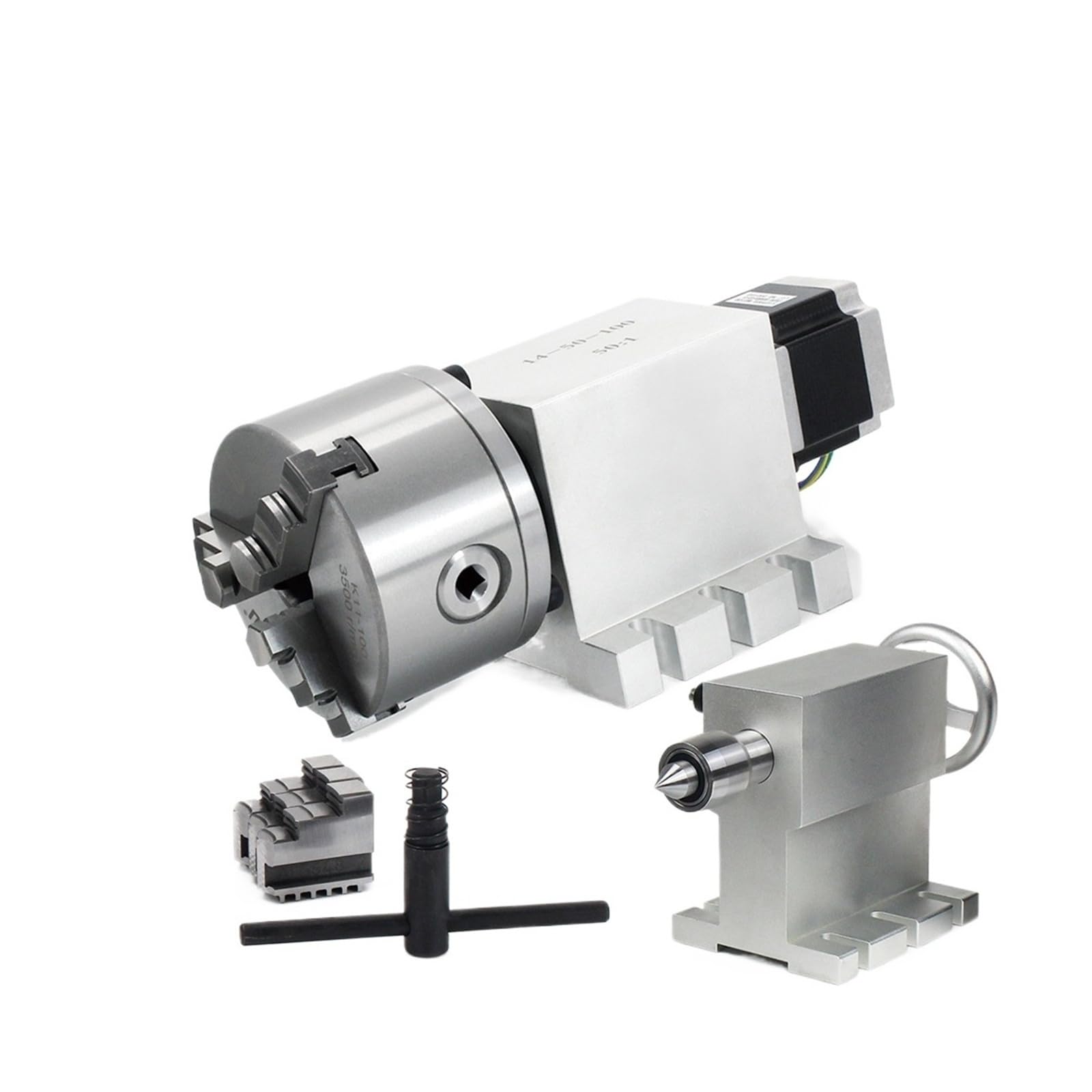 GJZIFGFWQ 50:1 100:1 CNC 4th Fourth Axis Rotary Gapless Harmonic Reducer Gearbox K11-130mm Dividing Head