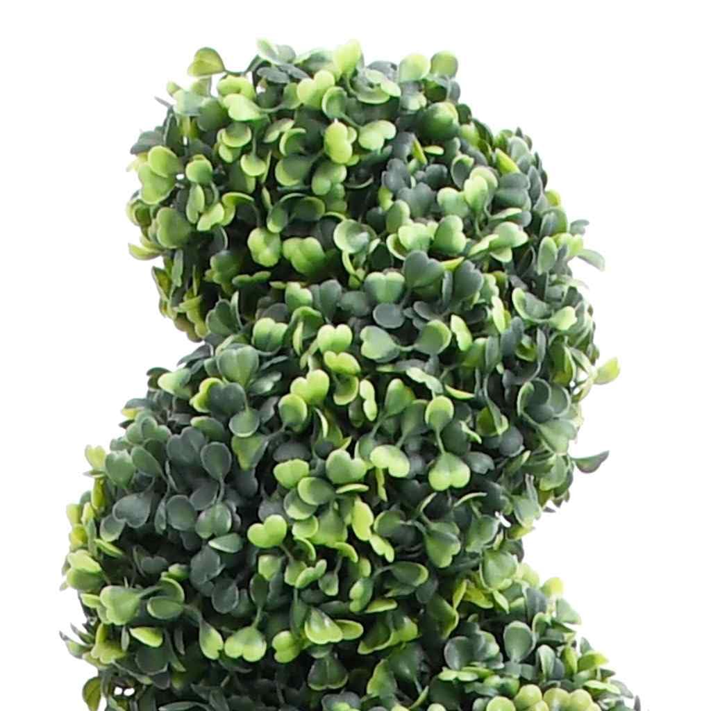 Buis artificiel en forme de spirale Vert 89 cm