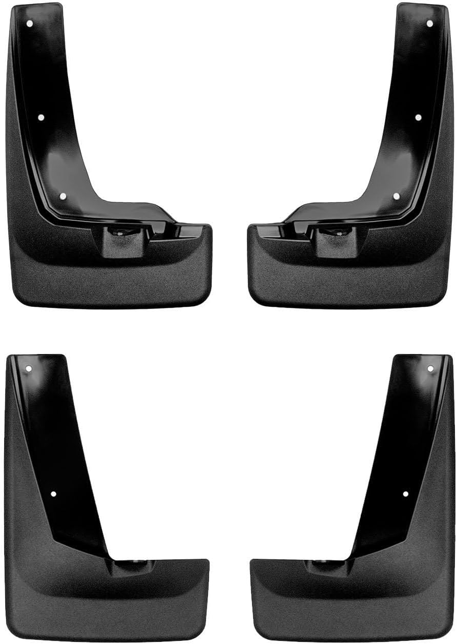 WeatherTech Custom No Drill Splash Guard MudFlaps for Hyundai Santa Fe, Front & Rear Set (110132-120132), Black