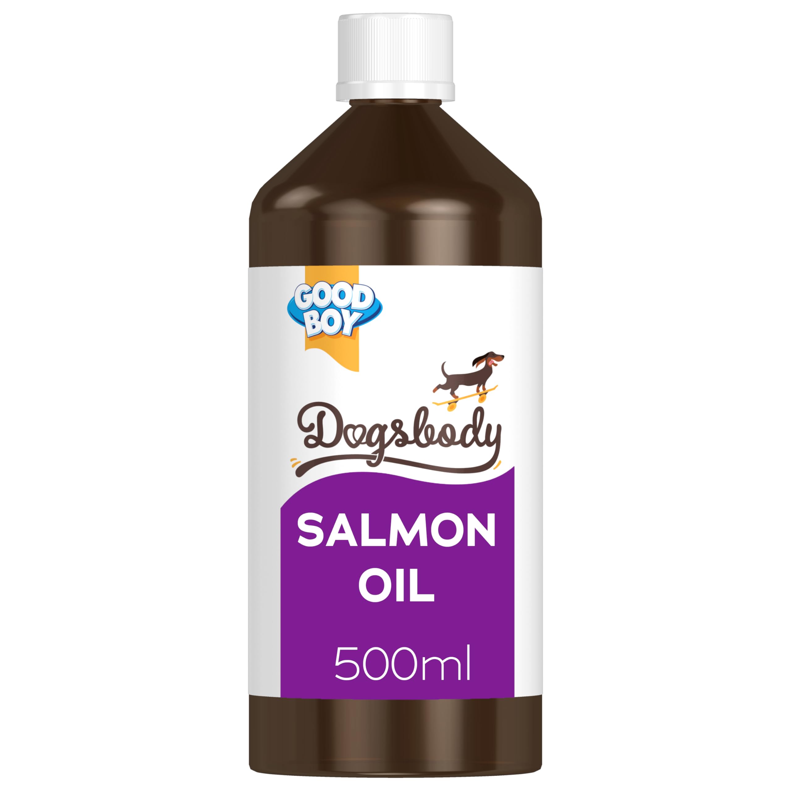 Good Boy Dogsbody Norwegian Salmon Oil For Dogs 500ml - Natural Omega 3, 6 and 9, Fish Oil Supplement for Healthy Skin and Coat
