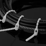 Beaded Cable Tie Wrap Releasable Reusable Zip Ties Adjustable Self Locking Nylon Cable Zip Ties - 100 Pack (8 Inch)