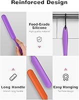 Vista 16 de Jar Spatula, Long Handle Silicone Jar Spatula Scraper for Jar Bottom of Mayo, Cool Whip, Peanut Butter, Condiments（Green/Blue）