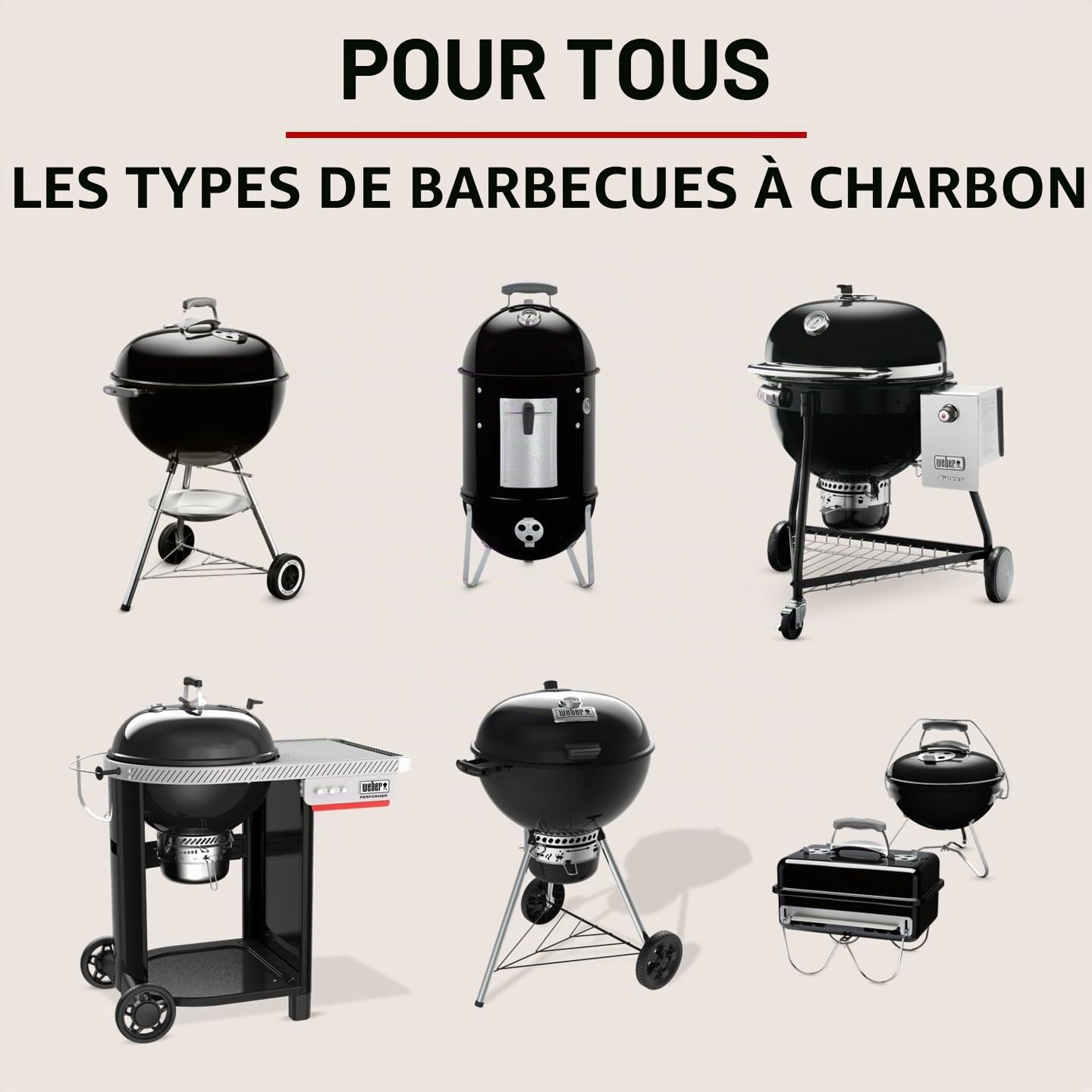 Weber Briquettes de Charbon de Bois Naturel pour Barbecue, Allumage Rapide 20 Min, Longue Combustion 3 Heures, 4 kg