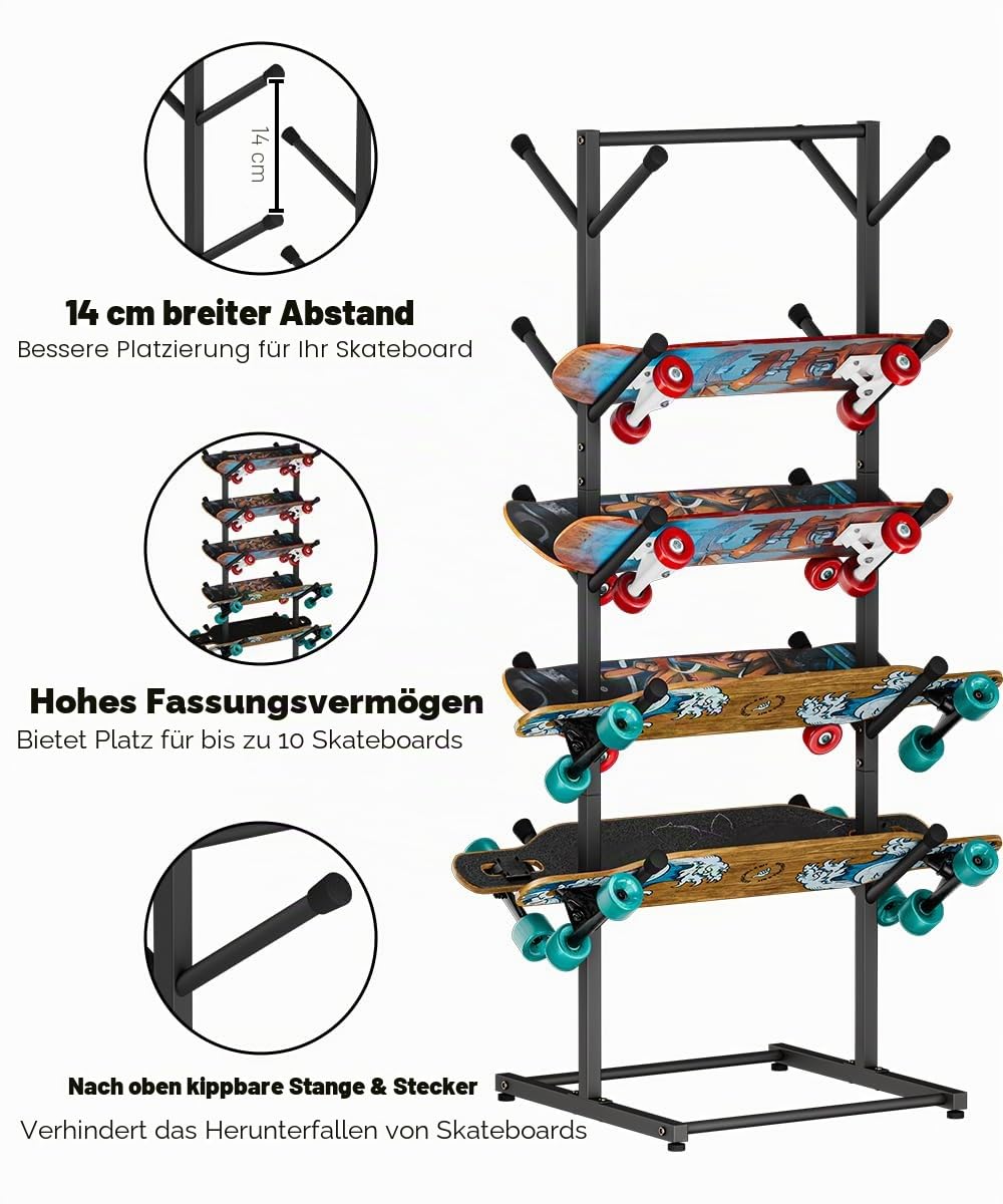 Stehender Skateboard-Rack