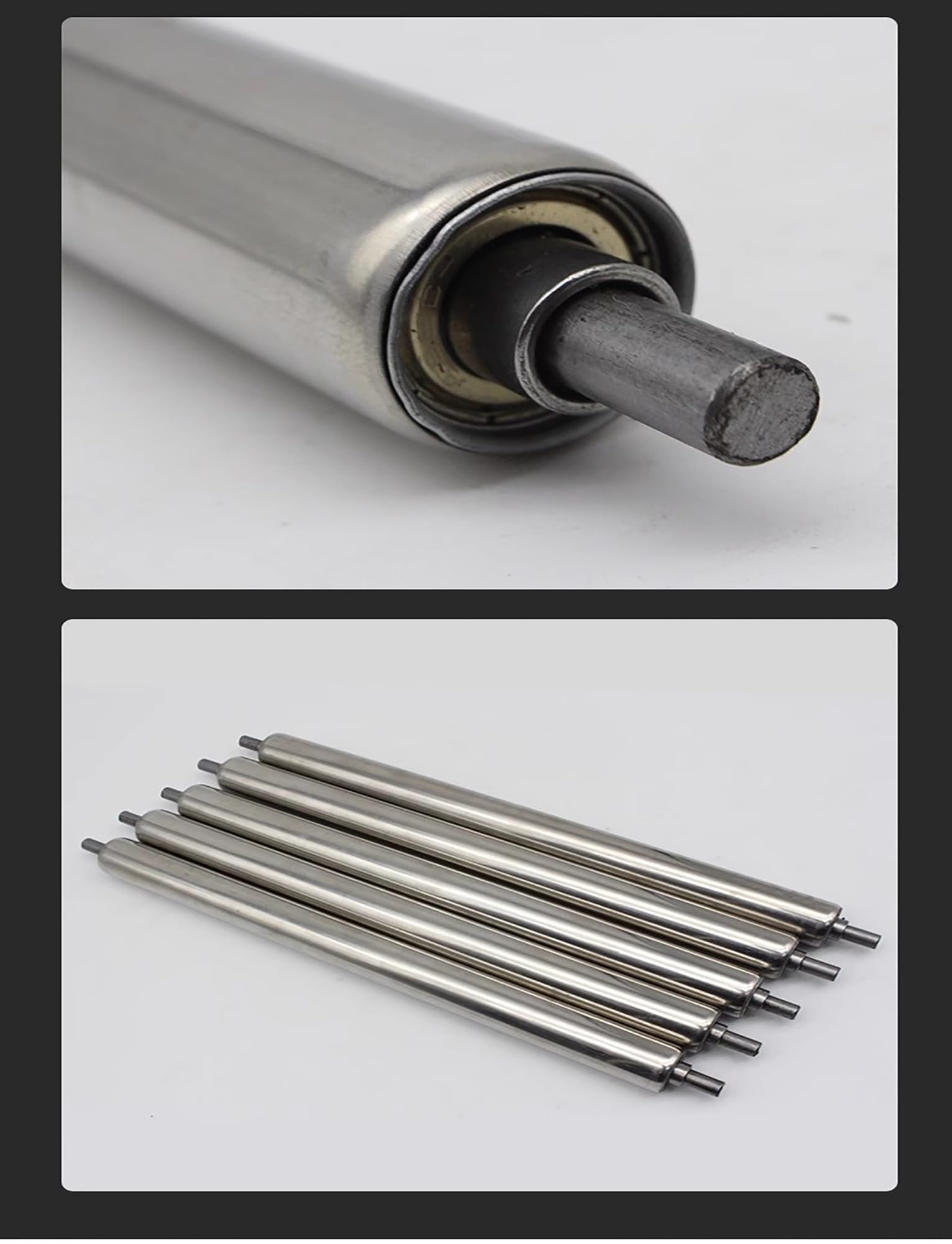 Rullo non motorizzato resistente del diametro del rullo del trasportatore dell'acciaio inossidabile 76mm per capacità di carico materiale del magazzino 76x1000x1040x20mm alta