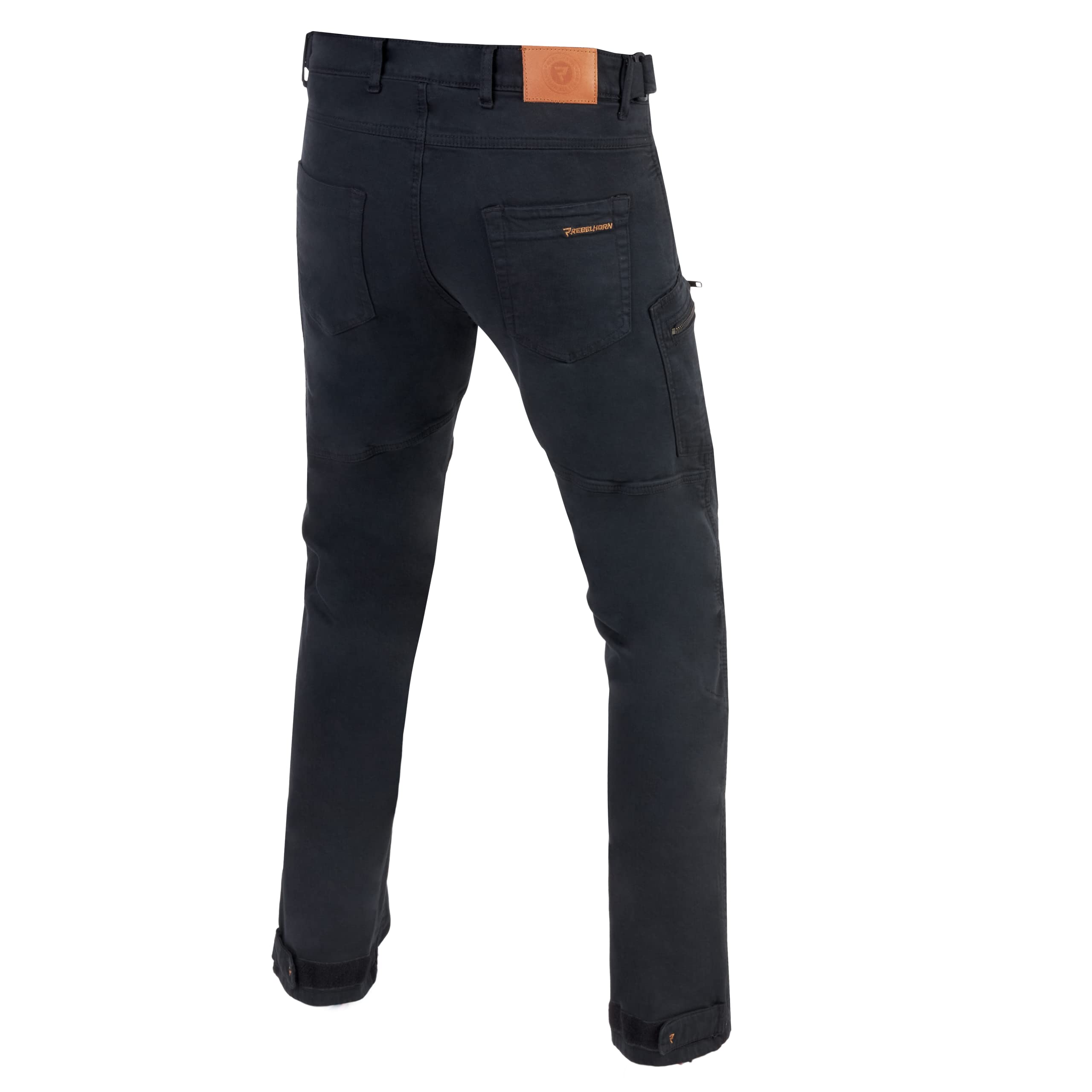 REBELHORN Urban III MotorradJeans Motorrad Hosen Herren | Aramidfaser Futter | Knie und Hüft Protektoren Stufe 2 | Belüftungslöcher | Lose Passform Motorradhose mit Protektoren