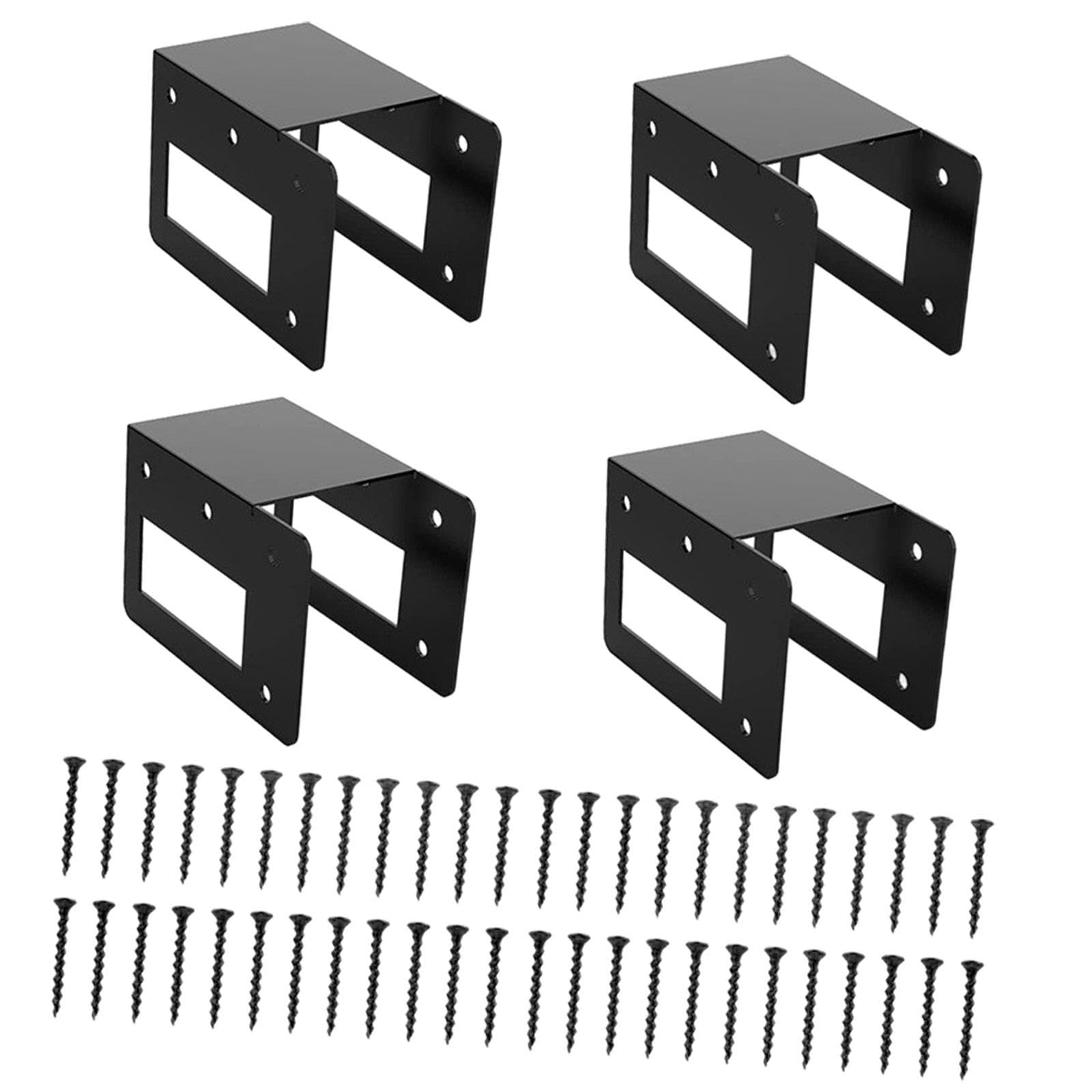 4X Fireplace Lumber Storage Firewood Bracket Kit for Fire Pit Porches Picnic-image-25