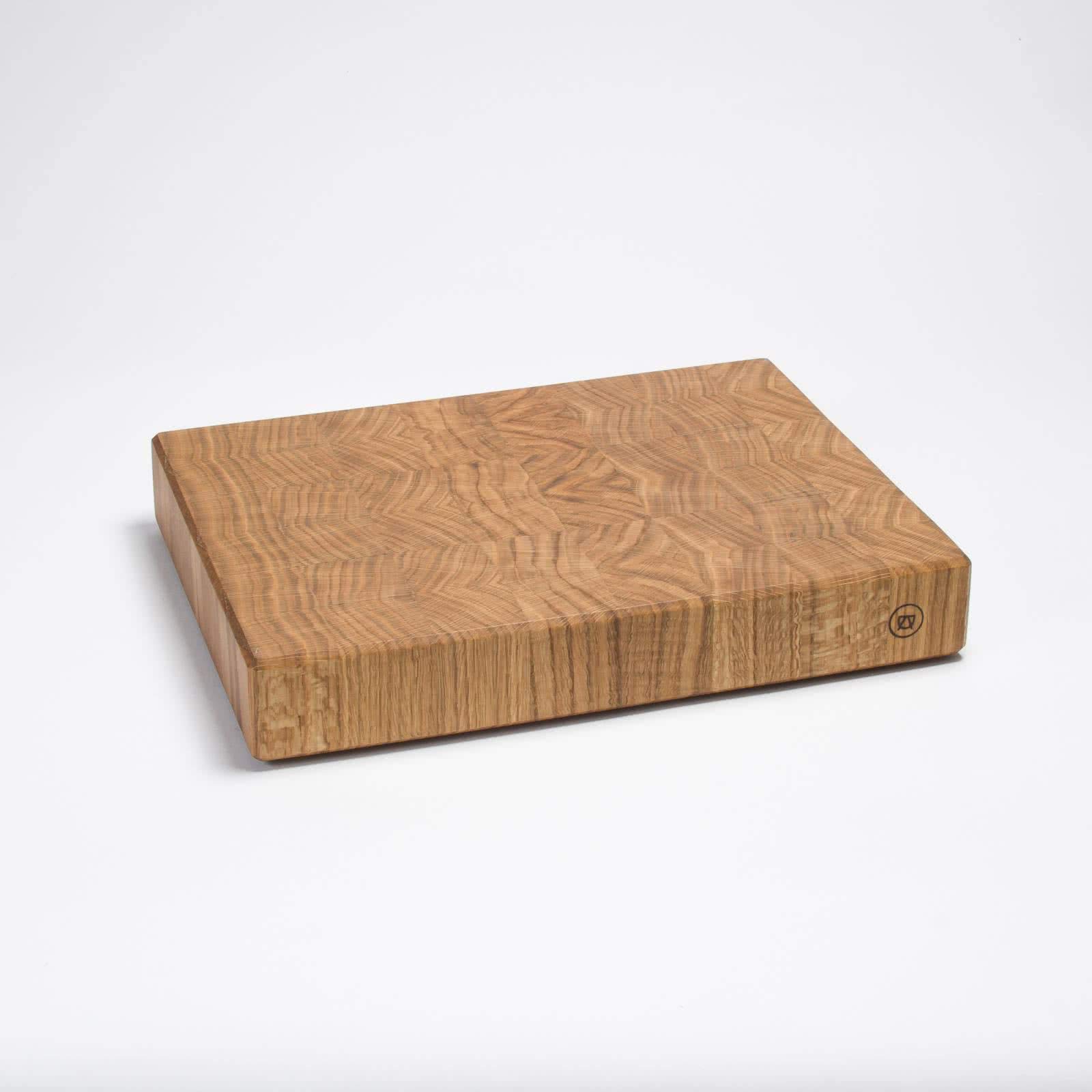 Hackblock Hannibal - aus Eichenholz, Stirnholz - 44 cm x 32 cm x 6 cm (LxBxH) - Massivholz Schneidebrett