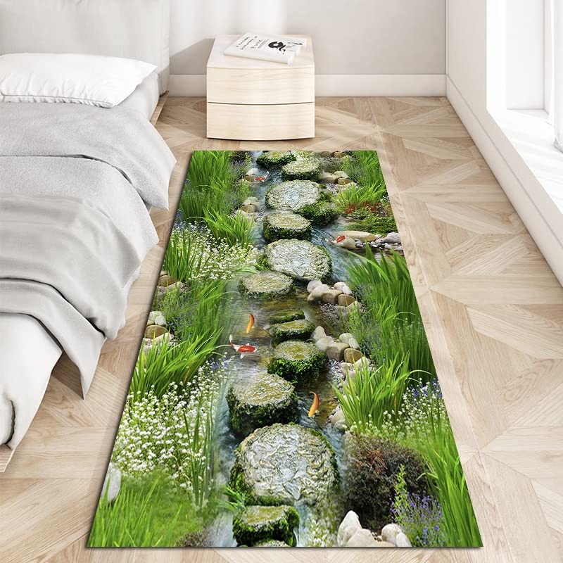 Tappeto Corridoio 3D Antiscivolo - 60x300cm Lavabile Per Casa E Ufficio