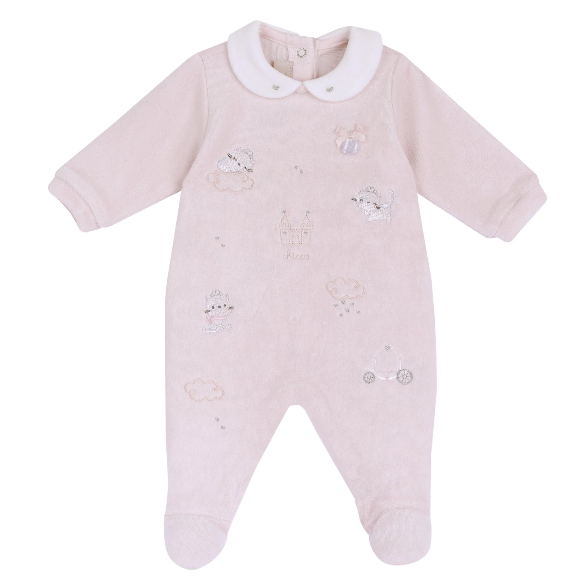 Chicco Tutina Con Apertura Patello, In Ciniglia, Pigiama Bimba 0-24, Rosa (5-1M), 0 mesi
