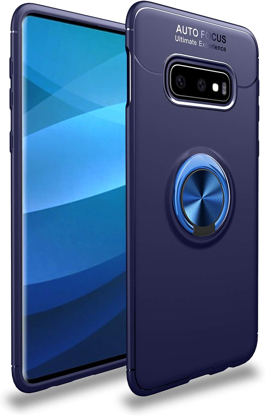 zl oneCase Metal Ring Back Cover Ultra-Thin TPU Bumper for Samsung Galaxy S10 Lite (Blue Cover Blue Ring)