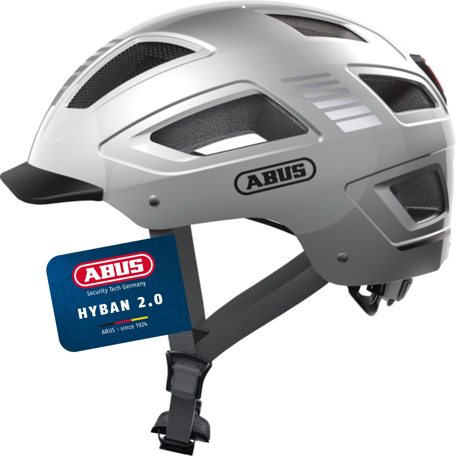 ABUS Hyban 2.0 city helmet - bike helmet with rear light, ABS hard shell, good fit - for men and women — image 1