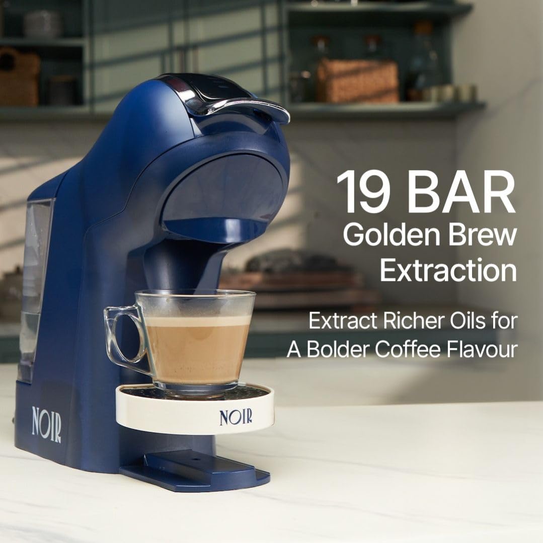 NOIR Azure Coffee & Tea Maker | 3 in 1 Machine for Home & Office | Portable & Compact Design with Touch Sensor | Compatible with Dolce Gusto Pods | With Gift Pack of 15 Flavored Pods 4