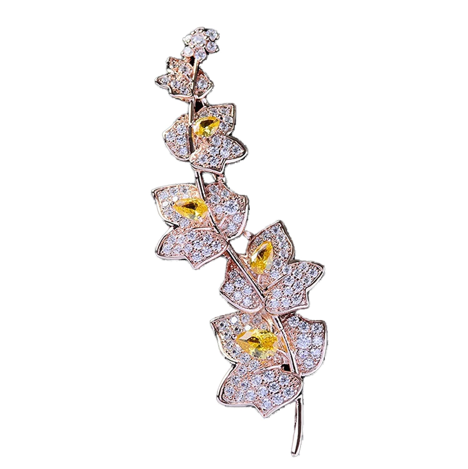 Broche con Forma de Hoja para Mujer, Ideal para Banquetes, Bodas, Trajes, Bufandas y Abrigos.