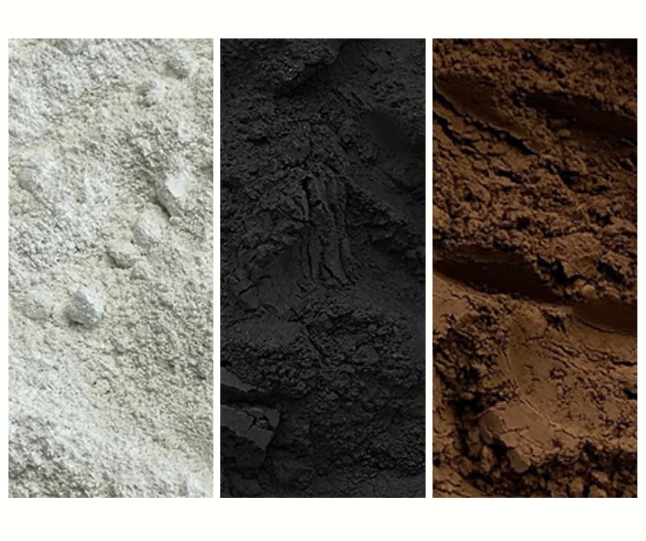 terrachrom Mineral Pigment Packs - 3x150ml EA (GREEN collection: Gr Earth - Gr Umber - Brentonico Gr)