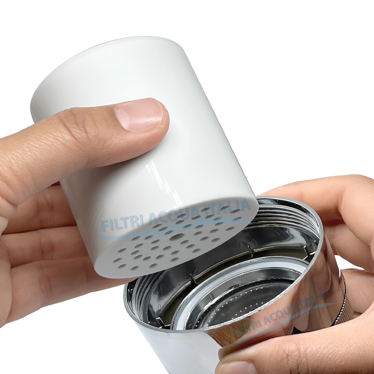 Filtro Anticalcare Doccia con Due Cartucce Di Ricambio, Filtro Acqua Doccia Universale per Acqua Dura, Rimuove Odori, Cloro e Calcare - Filtriacquaitalia