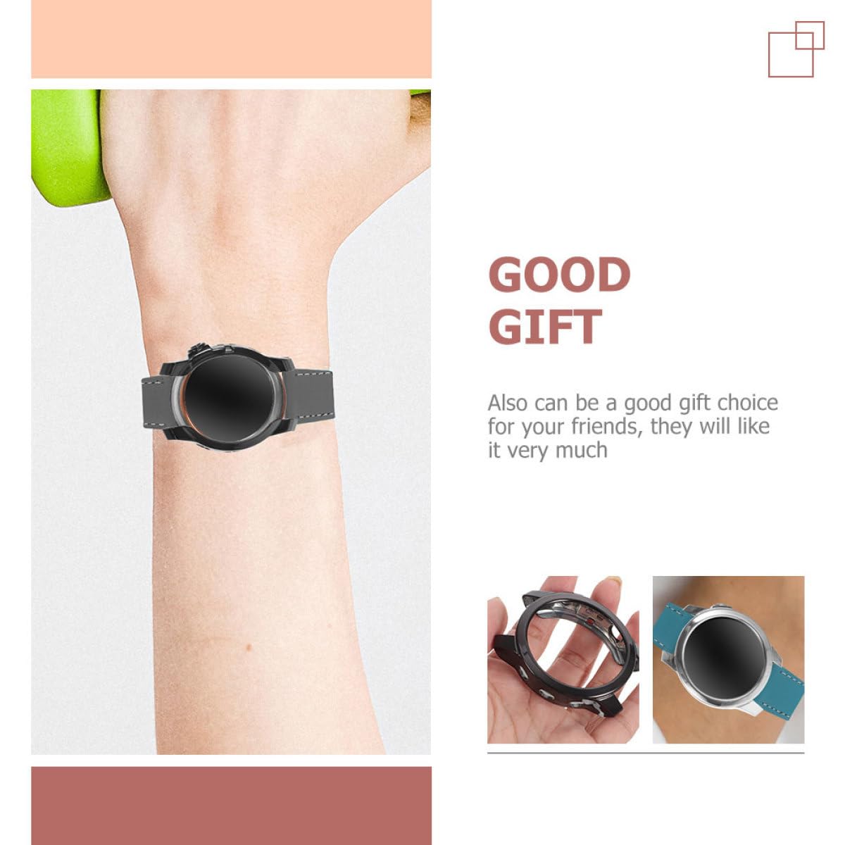 Uonlytech 15pièces Coque De Délicate pour Montre Housse Remplaçable Compatible Anti-Rayures Installation Simple TPU Électroplaque Et Midi
