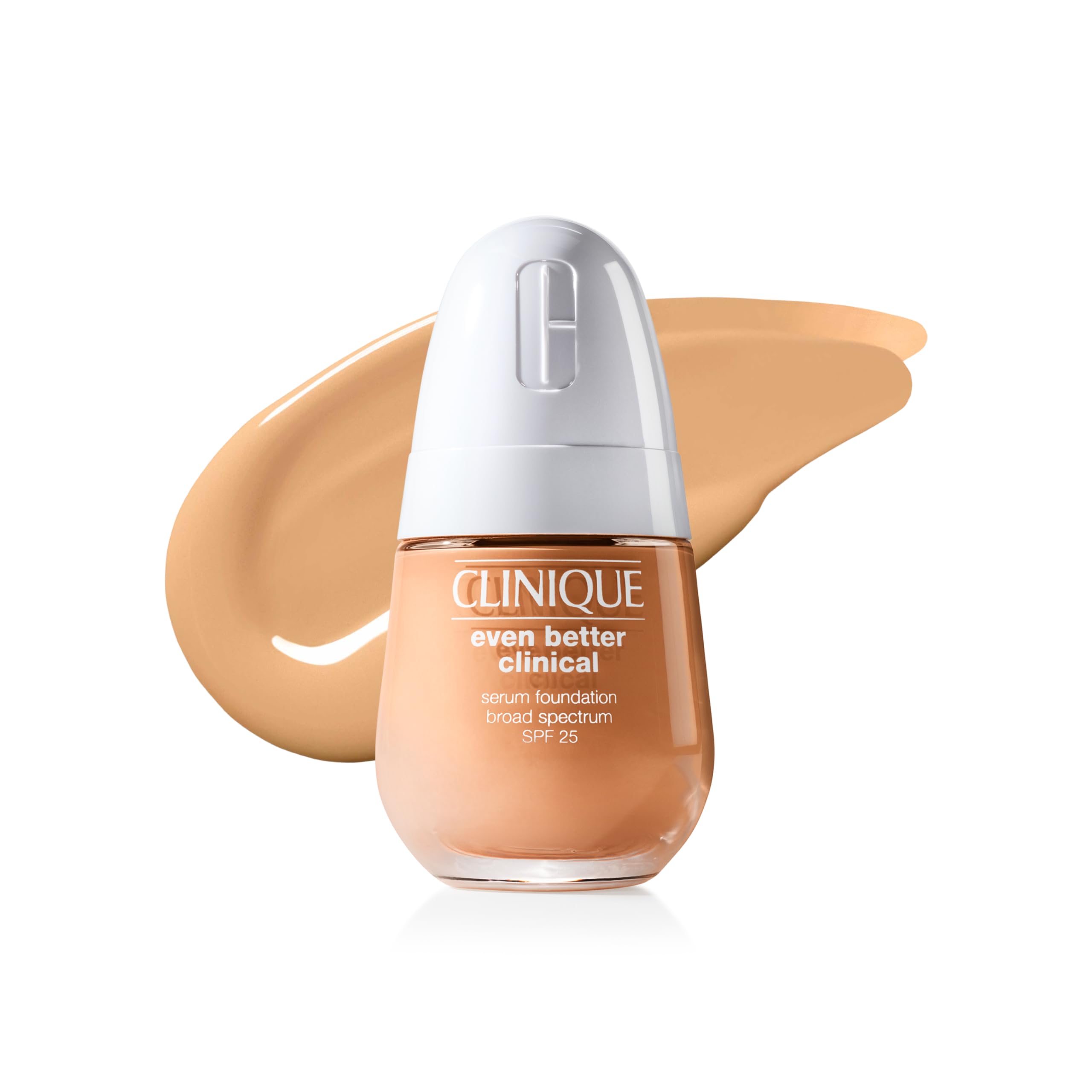 Clinique Even Better Clinical Serum Liquid Foundation SPF 25 With Vitamin C, Salicylic Acid + Hyaluronic Acid For Combination to Oily Skin Types | Full Coverage + Matte Finish, Honey Wheat, 1 Fl Oz